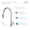 Kibi Napa Single Handle Pull Down Kitchen Sink Faucet with Soap Dispenser C-KKF2005CH-KSD100CH - alternate 3